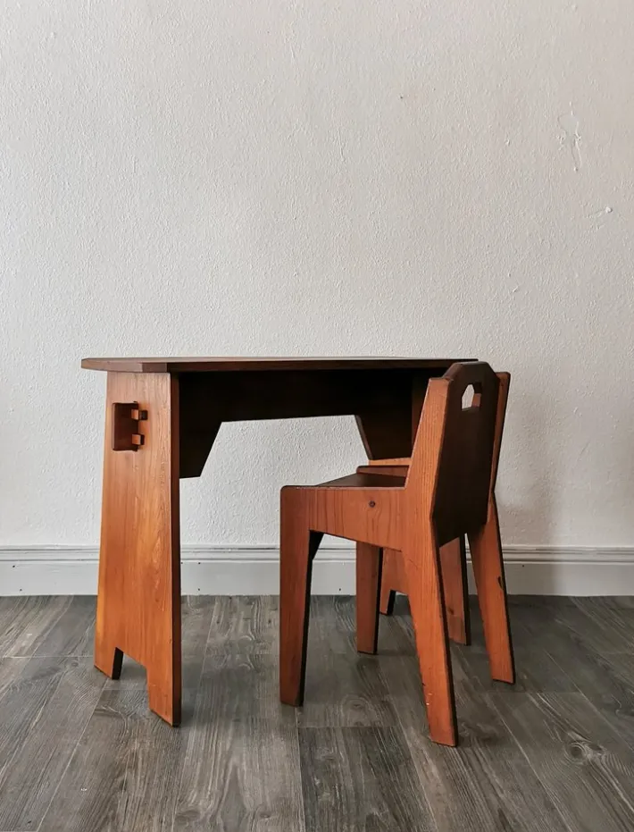 Pamono Mid-Century Brutalist Children's Desks, 1950s, Set of 2
