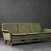 Pamono Mid-Century Danish Modern Green 3-Seater Sofa by Folke Ohlsson for Fritz Hansen, 1960s Outlet