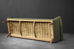 Pamono Mid-Century Danish Modern Green 3-Seater Sofa by Folke Ohlsson for Fritz Hansen, 1960s Outlet