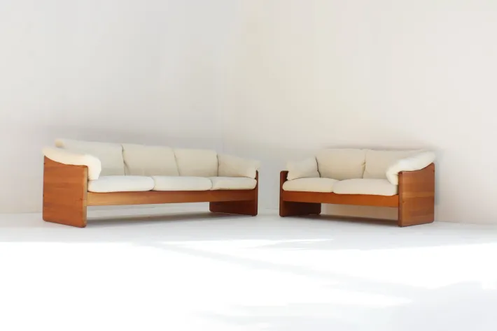 Pamono Mid-Century Danish Sofas in Teak by Mikael Laursen for A/S Mikael Laursen, 1960s, Set of 2 Clearance