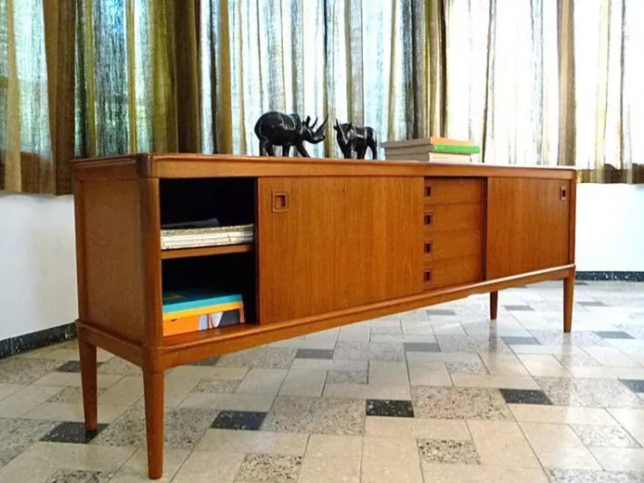 Pamono Mid-Century Danish Teak Sideboard by H.W. Klein for Bramin, 1960s