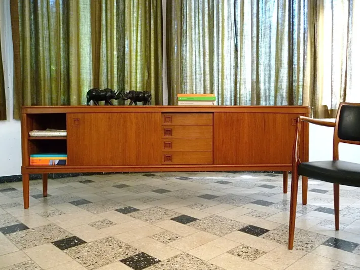 Pamono Mid-Century Danish Teak Sideboard by H.W. Klein for Bramin, 1960s