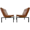 Pamono Mid-Century Faux Leather & Metal Lounge Chair, 1970s Sale
