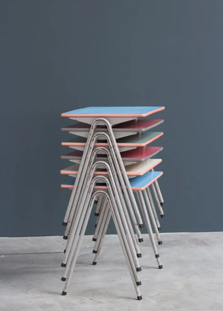 Pamono Mid-Century Industrial Children's Table by Willy Van Der Meeren Sale