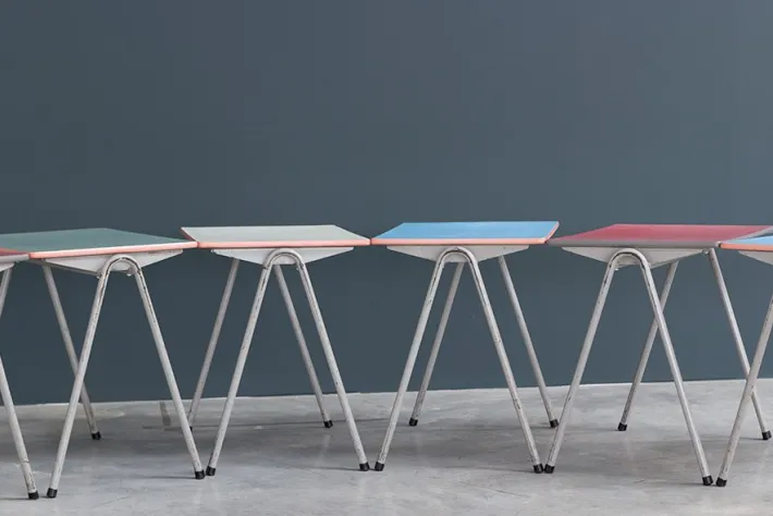 Pamono Mid-Century Industrial Children's Table by Willy Van Der Meeren Sale