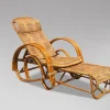 Pamono Mid-Century Italian Bamboo & Rattan Chaise Longue Sun Lounger, 1950 New