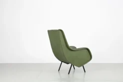 Pamono Mid-Century Italian Green Leatherette Armchair, 1950s Clearance