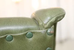 Pamono Mid-Century Italian Green Leatherette Armchair, 1950s Clearance