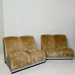 Pamono Mid-Century Italian Modular Sofa in Beige Corduroy, 1970s, Set of 5 Outlet