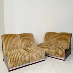 Pamono Mid-Century Italian Modular Sofa in Beige Corduroy, 1970s, Set of 5 Outlet