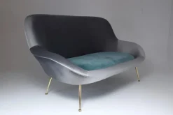 Pamono Mid-Century Modern Bicolor Sofa from Isa Bergamo, Italy, 1950s Hot