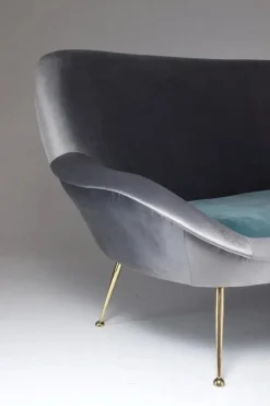 Pamono Mid-Century Modern Bicolor Sofa from Isa Bergamo, Italy, 1950s Hot