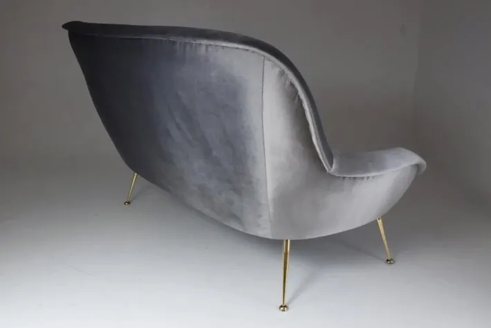 Pamono Mid-Century Modern Bicolor Sofa from Isa Bergamo, Italy, 1950s Hot