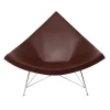 Pamono Mid-Century Modern Brown Leather Coconut Chair by George Nelson Hot