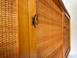 Pamono Mid-Century Modern Cherry Sideboard with Woven Front, West Germany, 1965 Outlet