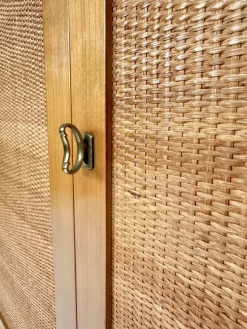 Pamono Mid-Century Modern Cherry Sideboard with Woven Front, West Germany, 1965 Outlet