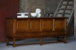 Pamono Mid-Century Modern Danish Sideboard in Dark Stained Oak by Henning Kjærnulf, 1960s New