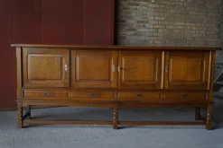 Pamono Mid-Century Modern Danish Sideboard in Dark Stained Oak by Henning Kjærnulf, 1960s New