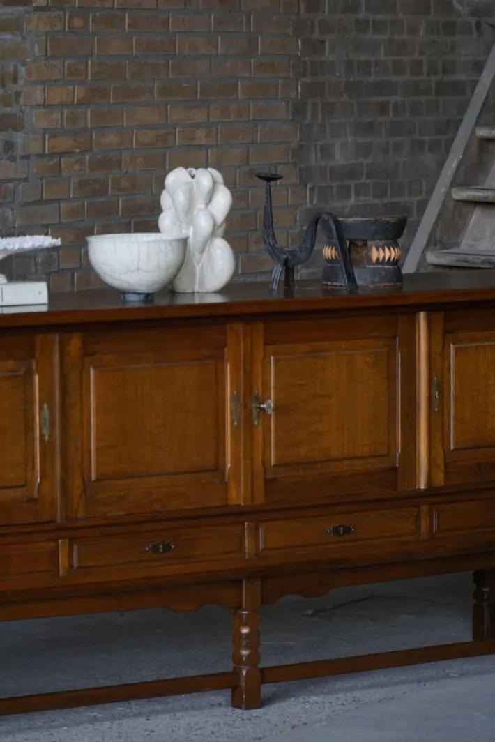 Pamono Mid-Century Modern Danish Sideboard in Dark Stained Oak by Henning Kjærnulf, 1960s New
