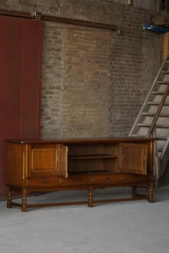 Pamono Mid-Century Modern Danish Sideboard in Dark Stained Oak by Henning Kjærnulf, 1960s New