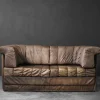 Pamono Mid-Century Modern German Brutalist Brown Leather 2-Seater Sofa, 1970s Best