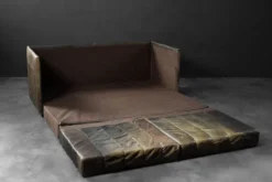 Pamono Mid-Century Modern German Brutalist Brown Leather 2-Seater Sofa, 1970s Best