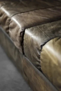 Pamono Mid-Century Modern German Brutalist Brown Leather 2-Seater Sofa, 1970s Best