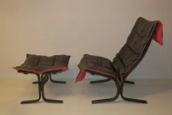 Pamono Mid-Century Modern Leather Siesta Chair with Ottoman by Ingmar Relling, Set of 2 Hot