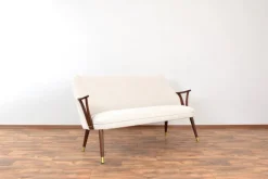Pamono Mid-Century Modern Norwegian Teak and Boucle Sofa, 1960s Hot