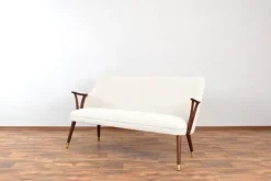 Pamono Mid-Century Modern Norwegian Teak and Boucle Sofa, 1960s Hot