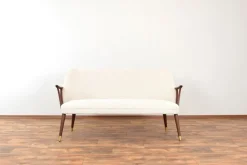 Pamono Mid-Century Modern Norwegian Teak and Boucle Sofa, 1960s Hot