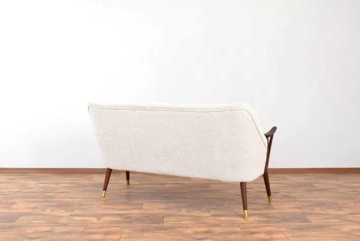 Pamono Mid-Century Modern Norwegian Teak and Boucle Sofa, 1960s Hot