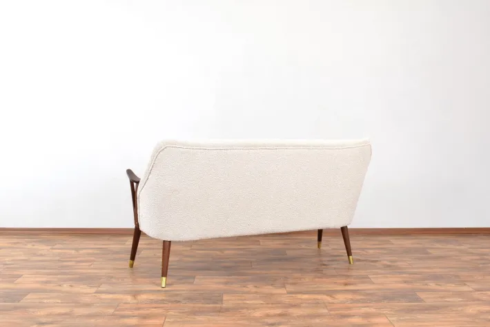 Pamono Mid-Century Modern Norwegian Teak and Boucle Sofa, 1960s Hot