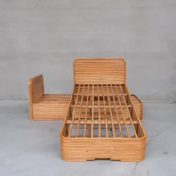 Pamono Mid-Century Modern Rattan Daybed, 1950s Hot