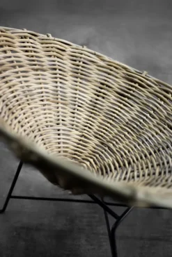 Pamono Mid-Century Modern Round Woven Bamboo Armchair, Germany, 1960s Hot