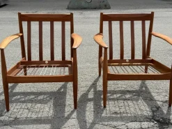 Pamono Mid-Century Modern Teak Lounge Chairs attributed to Grete Jalk for France & Søn / France & Daverkosen, Denmark, 1960s, Set of 2 Hot