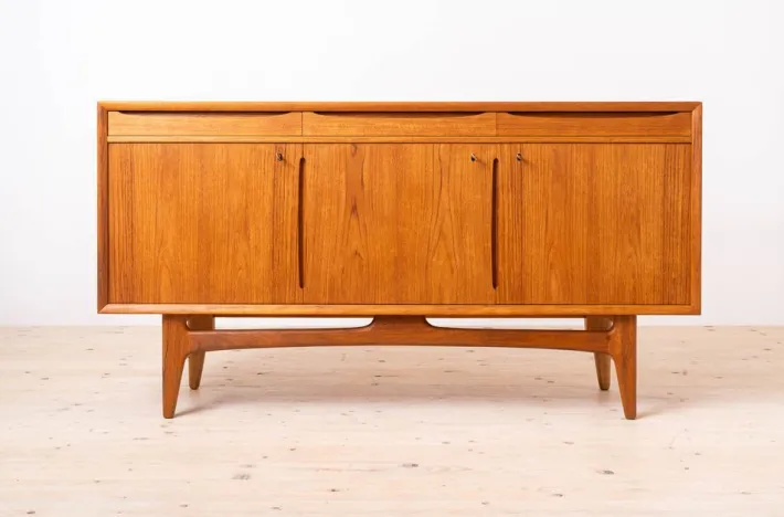 Pamono Mid-Century Modern Teak Sideboard from Bruksbo, Norway, 1950s