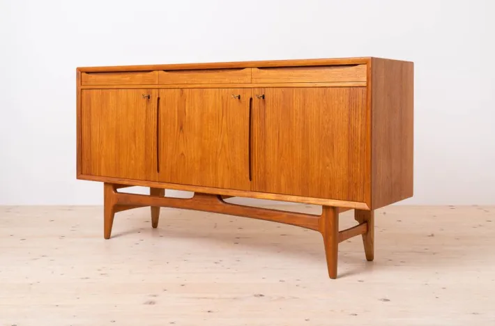 Pamono Mid-Century Modern Teak Sideboard from Bruksbo, Norway, 1950s
