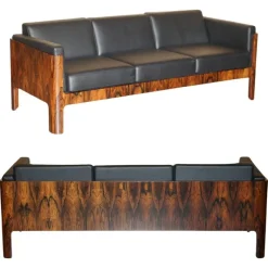 Pamono Mid-Century Modern Three-Seater Sofa in Hardwood, 1966 Outlet