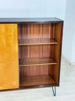 Pamono Mid-Century Modern Vitrine Highboard in Birch