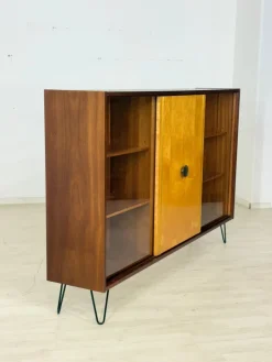 Pamono Mid-Century Modern Vitrine Highboard in Birch