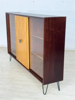 Pamono Mid-Century Modern Vitrine Highboard in Birch