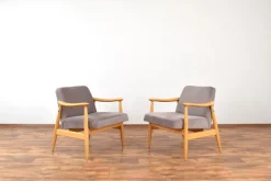 Pamono Mid-Century Polish Lounge Chairs by J. Kędziorek, 1960s, Set of 2 Clearance