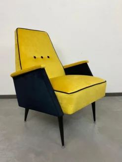 Pamono Mid-Century Yellow Armchairs, 1950s, Set of 2 Discount