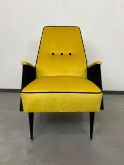Pamono Mid-Century Yellow Armchairs, 1950s, Set of 2 Discount