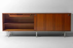 Pamono Minimalist Sideboard in Teak and Chrome by Alfred Hendrickx for Belform, 1960s New