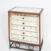 Pamono Mirrors and Wrought Iron Chest of Drawers, 1940s Online