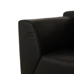 Pamono Model 318 Linea 3-Seater Sofa in Black Leather from Rolf Benz Discount
