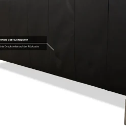 Pamono Model 318 Linea 3-Seater Sofa in Black Leather from Rolf Benz Discount