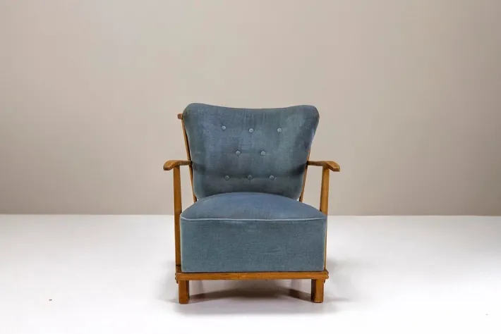 Pamono Model 1590 Lounge Chair by Fritz Hansen, Denmark, 1940s Discount